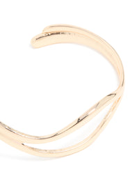 Gold Double Layered Wavy Wrist Cuff - link has visual effect only
