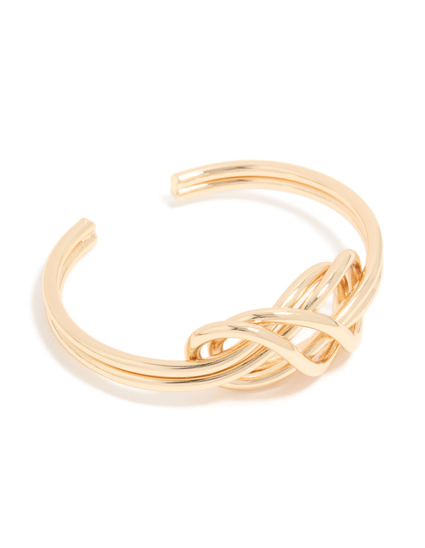 Gold Layered Knot Wrist Cuff