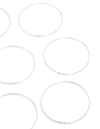Silver Textured Thin Bangles 8-Pack - link has visual effect only