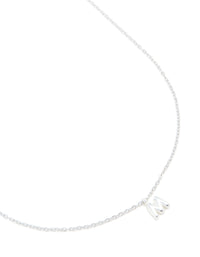Waterproof Stainless Steel Mini Bubble Letter M Necklace - link has visual effect only