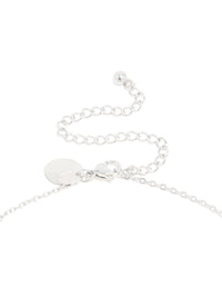 Crafted from waterproof stainless steel mini bubble letter O necklace featuring initial pendant in dainty silver clasp detail view - link has visual effect only
