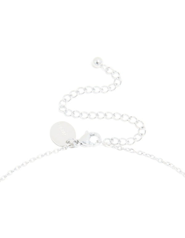 Waterproof Stainless Steel Mini Bubble Letter B Necklace