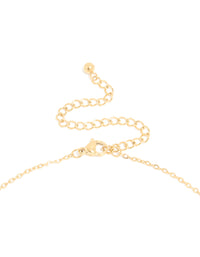 Waterproof Gold Plated Stainless Steel Mini Bubble Letter G Necklace - link has visual effect only