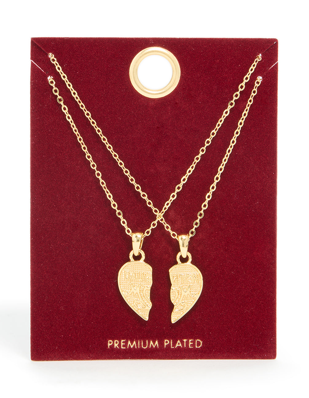 Gold Plated Daughter & Mother Necklaces 2-Pack