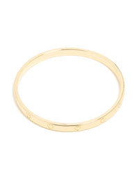 Gold Plated Heart Bangle - link has visual effect only