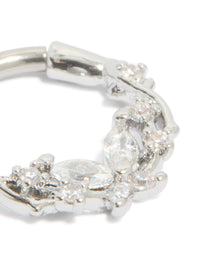 Titanium Diamante Detail Clicker Ring - link has visual effect only