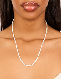 Waterproof Stainless Steel Twist Chain Necklace - link has visual effect only