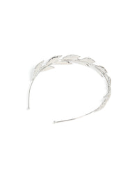 Silver Diamante Leaves Headband - link has visual effect only