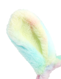 Rainbow Fabric Easter Bunny Ears Headband - link has visual effect only
