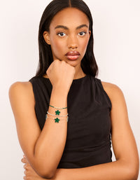 Gold Tennis & Cord Flower Bracelets 3-Pack - link has visual effect only