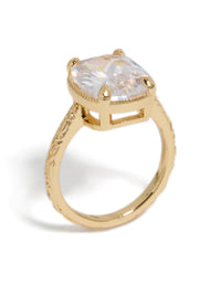 Gold Plated Vintage Cubic Zirconia Ring - link has visual effect only