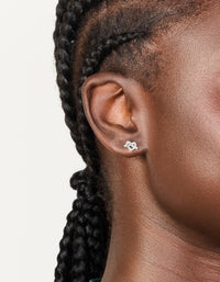 Sterling Silver Heart Knot Stud Earrings - link has visual effect only