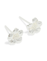 Sterling Silver Flower Stud Earrings - link has visual effect only