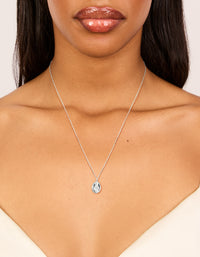 Sterling Silver Round Mary Pendant Necklace - link has visual effect only