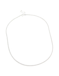Sterling Silver Cubic Zirconia Tennis Necklace - link has visual effect only