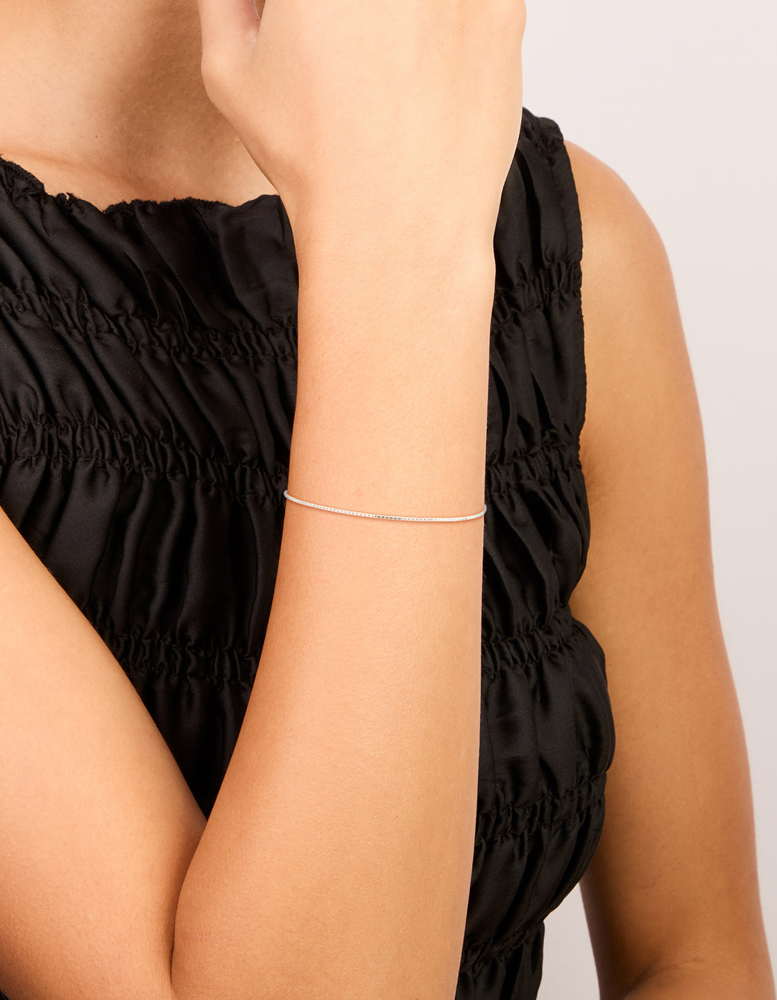 Sterling Silver Cubic Zirconia Adjustable Toggle Bracelet