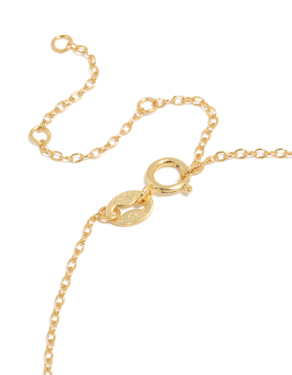 Gold Plated Sterling Silver Cubic Zirconia Letter M Bracelet