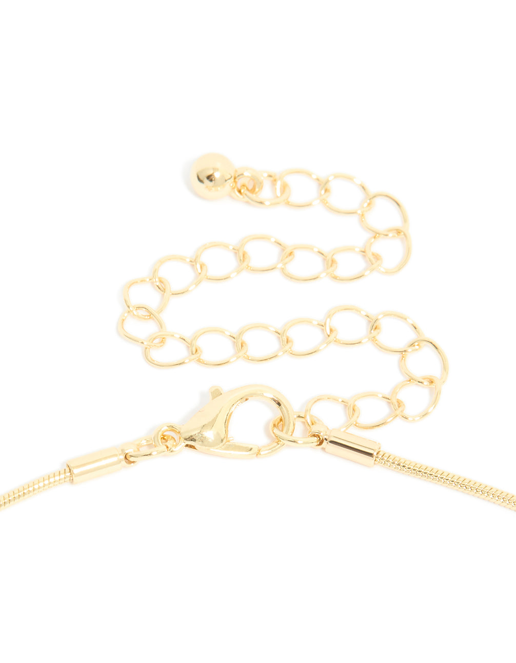 Gold Plated Open Organic Oval Pendant Necklace