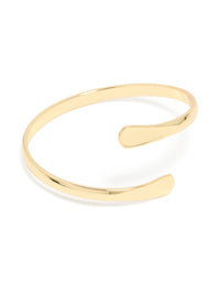 Gold Plated Teardrop Wrap Bangle - link has visual effect only