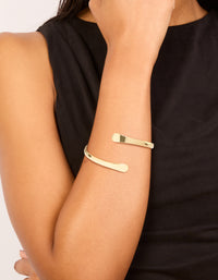 Gold Plated Teardrop Wrap Bangle - link has visual effect only