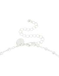 Silver Plated Cubic Zirconia Circle Detail Y-Necklace - link has visual effect only