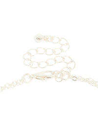Silver Plated Cubic Zirconia Teardrop & Round Layered Y-Necklace - link has visual effect only