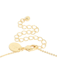 Gold Plated Brass Tanzanite Cubic Zirconia December Birthstone Necklace - link has visual effect only