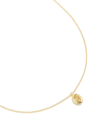 Gold Plated Brass Citrine November Birthstone Necklace - link has visual effect only