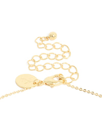 Gold Plated Brass Cubic Zirconia April Birthstone Necklace - link has visual effect only