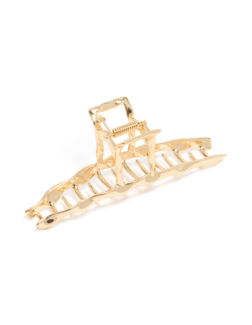 Gold Molten Wave Hair Claw Clip