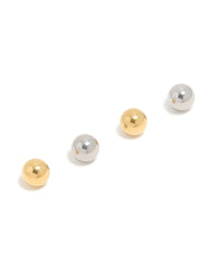 Metal Belly Bar Balls 4-Pack - link has visual effect only