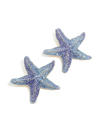 Blue Diamante Starfish Stud Earrings - link has visual effect only