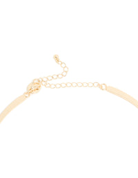 Gold Dark Blue Speckled Resin Large Pendant Choker Torque Necklace - link has visual effect only