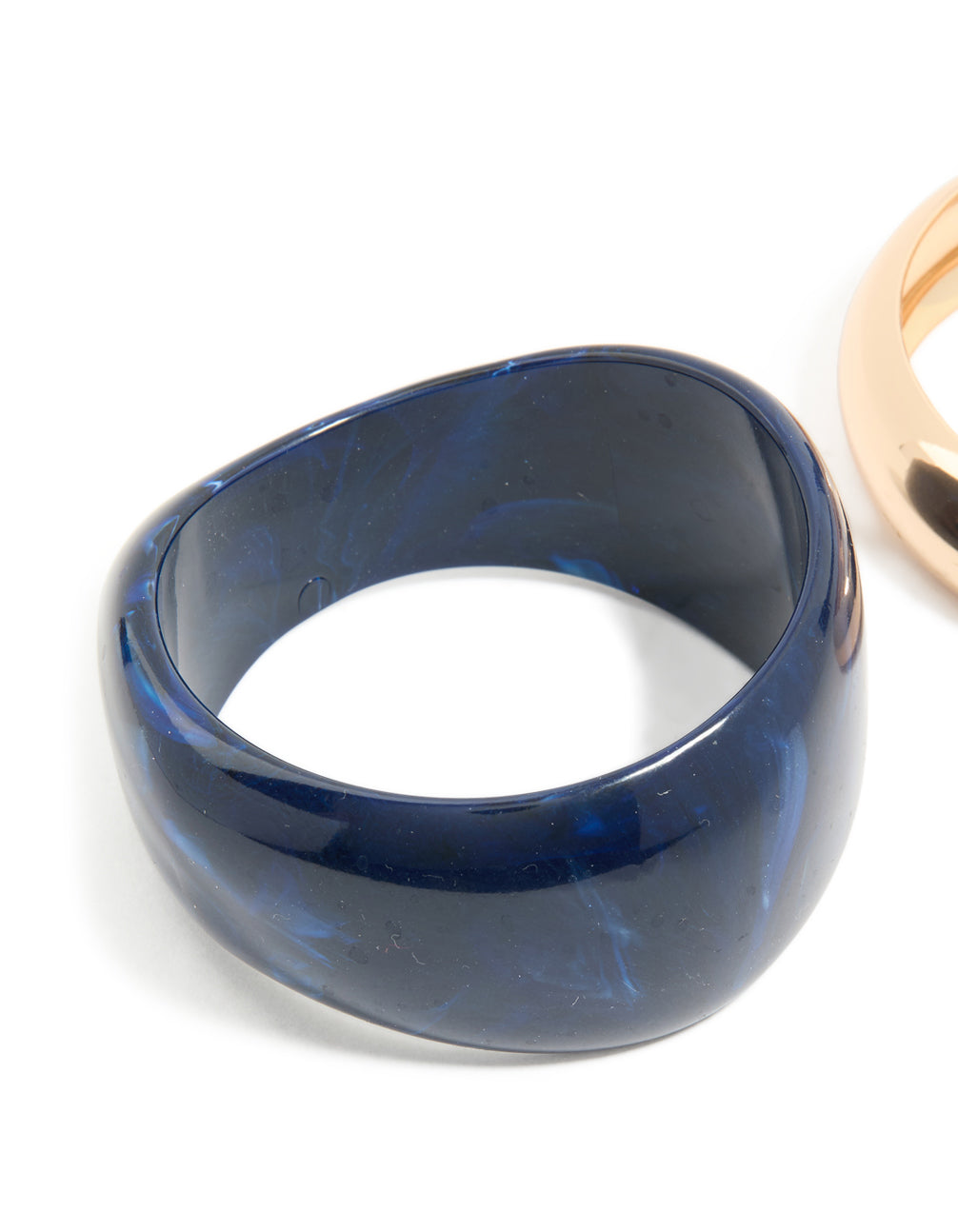 Dark Acrylic & Gold Bangles 2-Pack