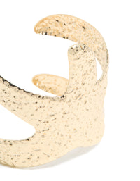 Gold Hammered Starfish Wrap Wrist Cuff - link has visual effect only