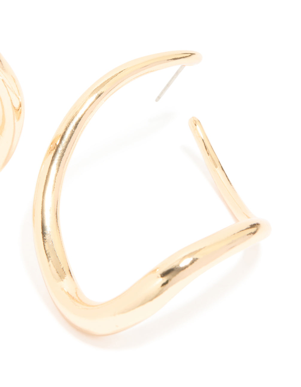 Gold Twisted Large Hoop Earrings