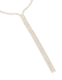 Silver Diamante Waterfall Y-Necklace - link has visual effect only