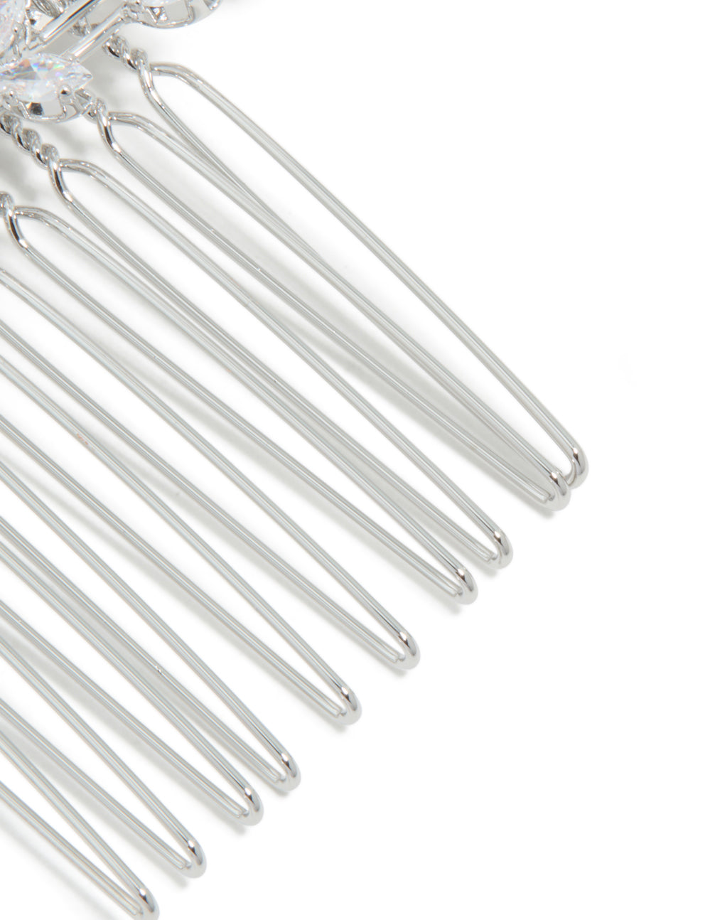 Silver Diamante Dainty Peta Hairl Comb