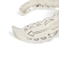 Silver Boho Heart Wrist Cuff - link has visual effect only