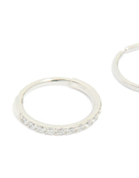 Surgical Steel Cubic Zirconia Hinged & Plain Nose Rings 2-Pack - link has visual effect only
