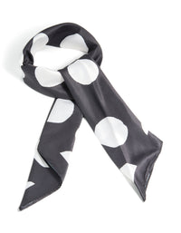 Black & White Statement Polka Dot Fabric Scarf - link has visual effect only