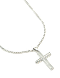 Mens Waterproof Detailed Cross Pendant Necklace - link has visual effect only