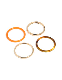 Gold & Brown Acrylic Bangles 4-Pack - link has visual effect only