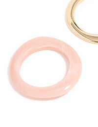 Gold & Pink Acrylic Bangles 2-Pack - link has visual effect only