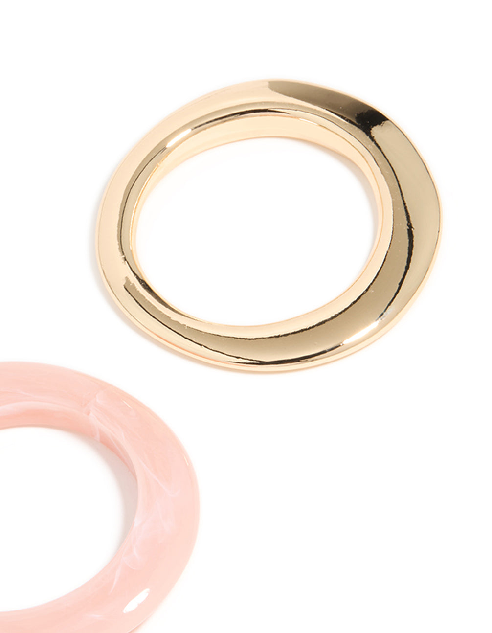 Gold & Pink Acrylic Bangles 2-Pack