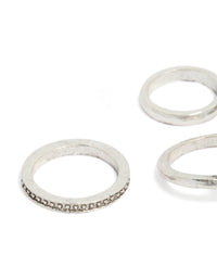 Capturing antique silver and blue gem toe rings pack elements in turquoise and darkgrey hues close up - link has visual effect only