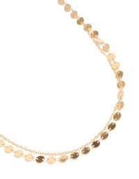 Gold Coin Layered Waist Chain - link has visual effect only