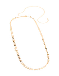 Gold Coin Layered Waist Chain - link has visual effect only
