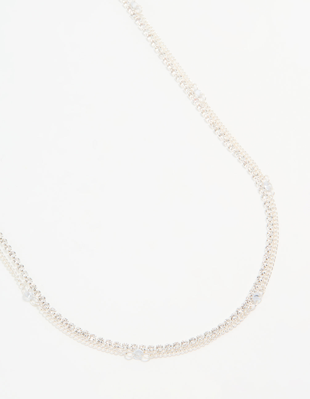 Silver Diamante Cup Chain Waist Chain