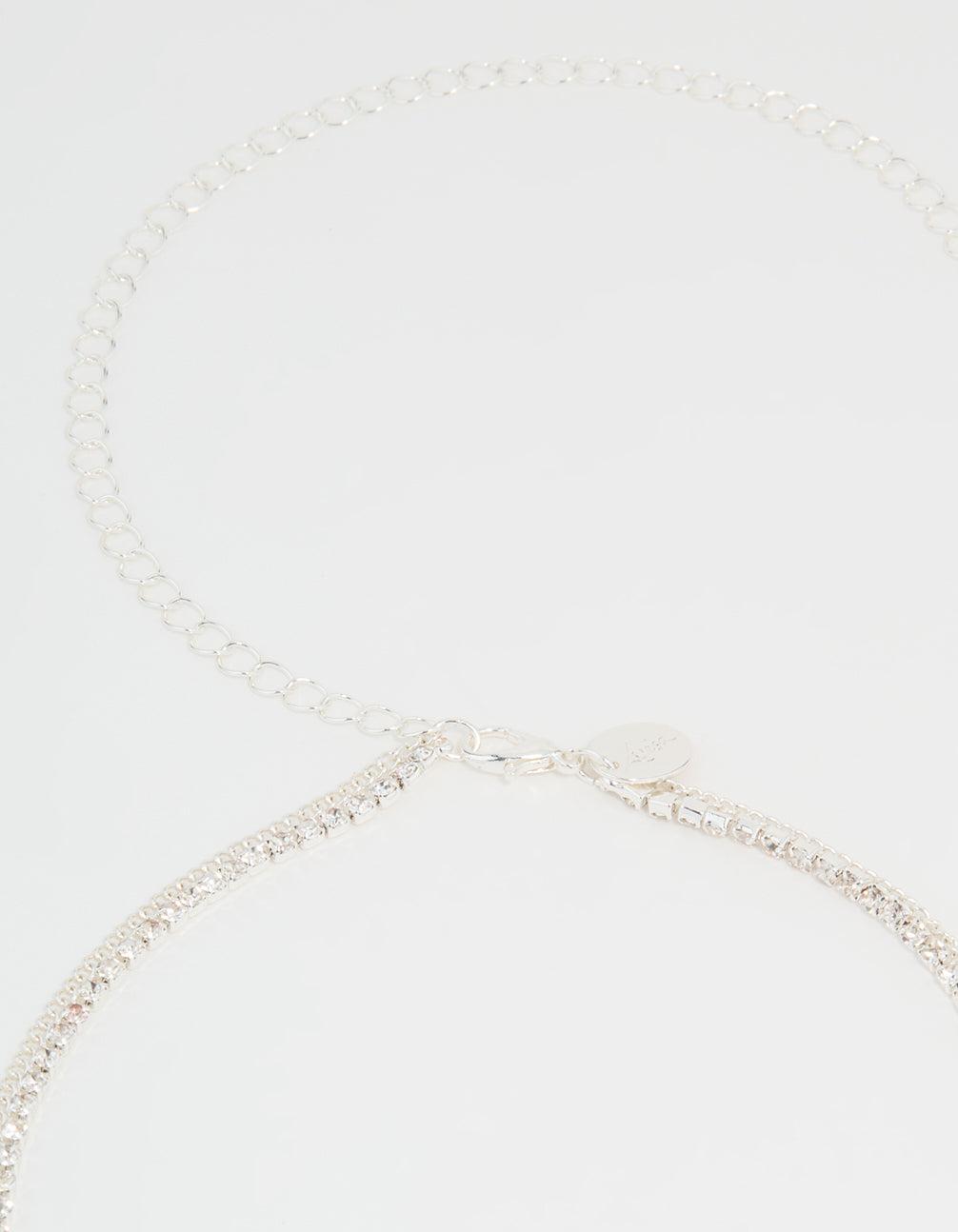 Silver Diamante Cup Chain Waist Chain